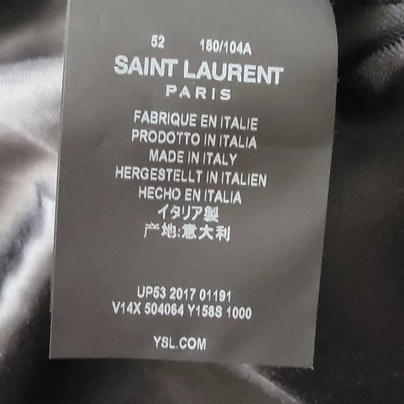 Saint Laurent YSL "HEAVEN" Teddy Bomber Jacket Black Leather & Wool - Picture 11 of 16